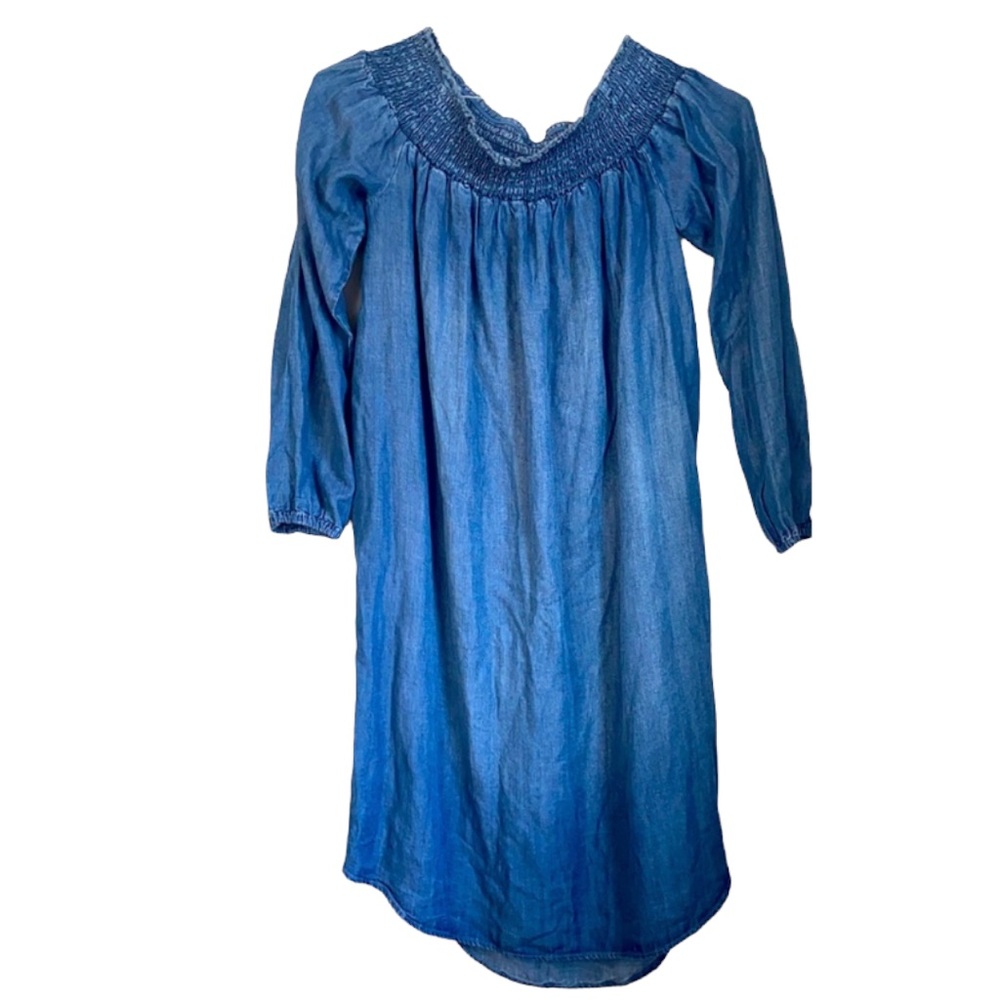 Isabel Maternity by Ingrid & Isabel Blue Smocked Neck Maternity Dress